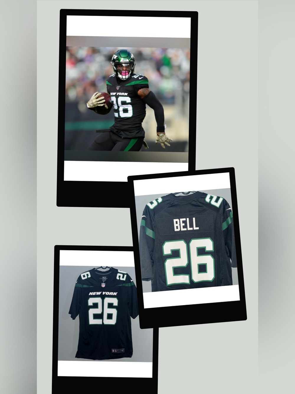 New York Jets Black Nike Authentic NFL Football Jersey LeVeon Bell No. 26